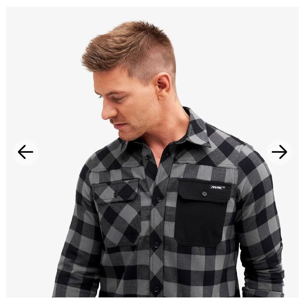 NWT Revolution Race RVRC Campfire Men's Long Sleeve Shirt, Size XXL, Plaid